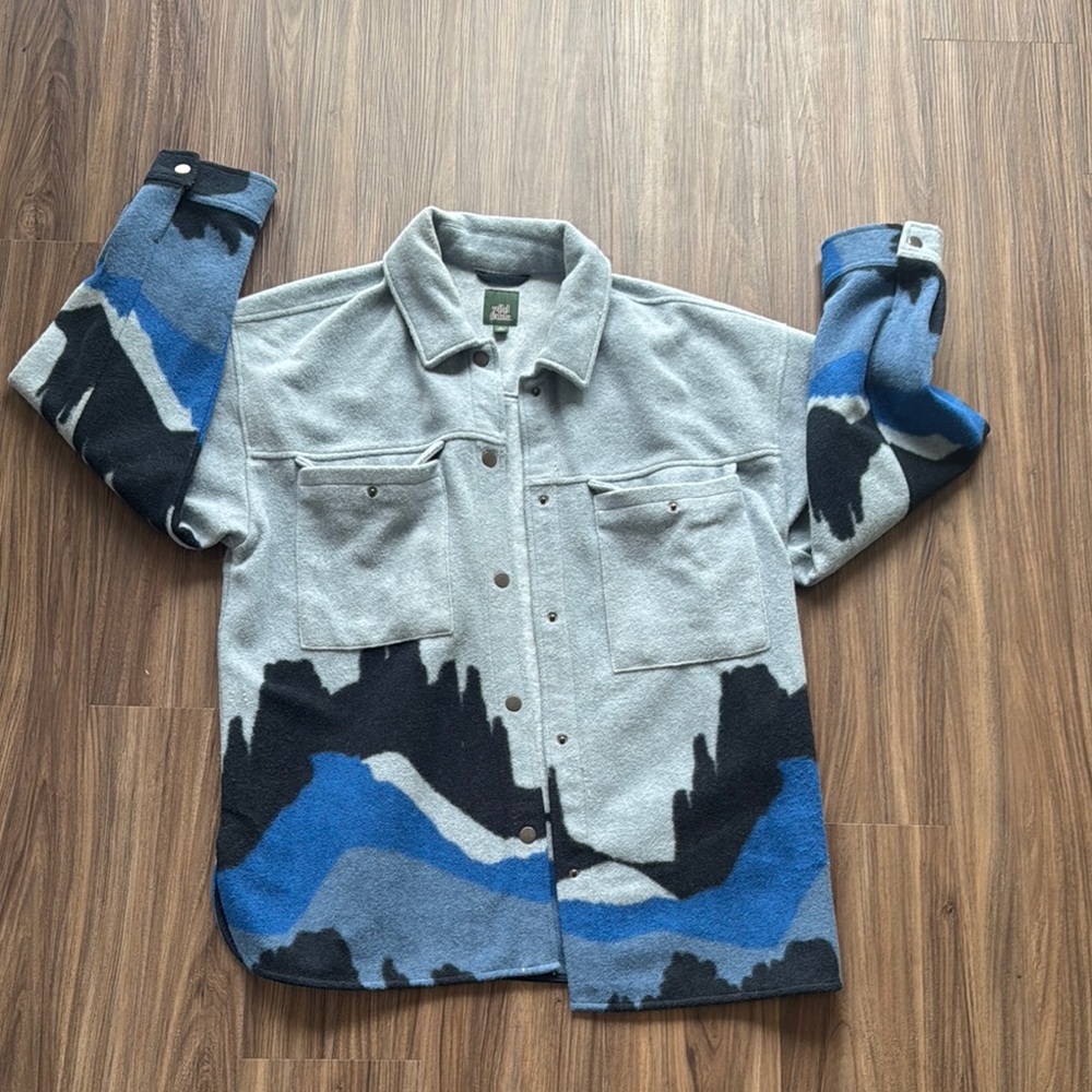 Stylish Gray and Blue Jacket